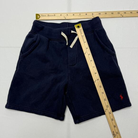 Polo Ralph Lauren Fleece Shorts Navy Size 8 Youth Drawstring Waist - Picture 4 of 4